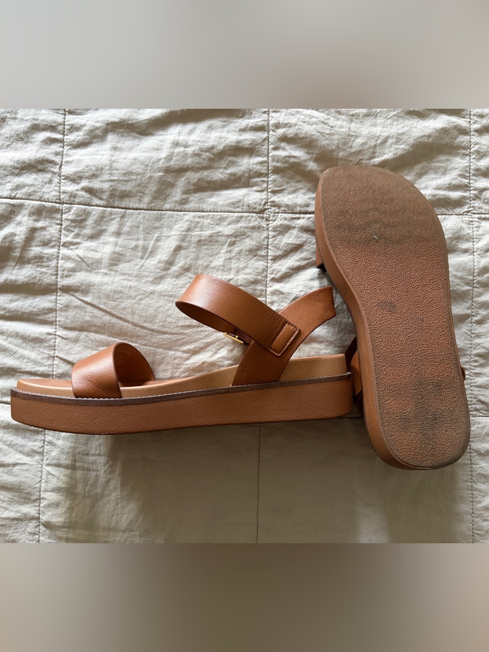 Steve Madden Rileey Sandal Tan Leather 7.5 - Picture 6 of 6